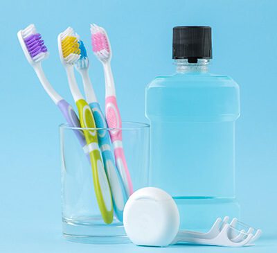 ADG Oral Hygiene, Toothbrush, dental floss and rinse for mouth and teeth